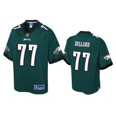 Men's Philadelphia Eagles #77 Andre Dillard Green Pro Line Jersey