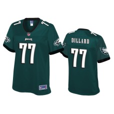 Women's Philadelphia Eagles #77 Andre Dillard Green Pro Line Jersey