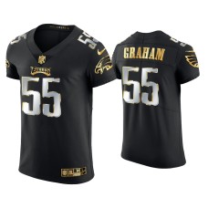 Men's Philadelphia Eagles #55 Brandon Graham Black Golden Edition Elite Jersey