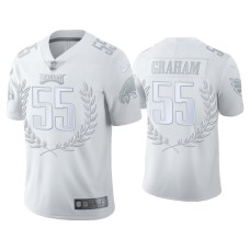 Men's Philadelphia Eagles #55 Brandon Graham White Platinum Limited Jersey