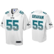 Men's Philadelphia Eagles #55 Brandon Graham White Fade Fashion Authentic Jersey