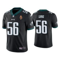 Men's Philadelphia Eagles #56 Chris Long Black Walter Payton Man of the Year Award Patch Vapor Limited Jersey