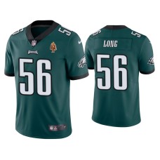 Men's Philadelphia Eagles #56 Chris Long Green Walter Payton Man of the Year Award Patch Vapor Limited Jersey