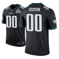 Men's Philadelphia Eagles #00 Custom Black Nike legend color rush Jersey