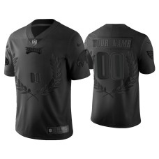 Men's Philadelphia Eagles #00 Custom Black Vapor Limited Platinum Jersey