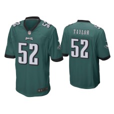 Men's Philadelphia Eagles #52 Davion Taylor Green Game Jersey