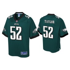 Men's Philadelphia Eagles #52 Davion Taylor Green Pro Line Jersey