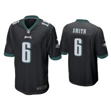 Men's Philadelphia Eagles #6 DeVonta Smith Black 2021 NFL Draft Game Jersey