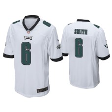 Men's Philadelphia Eagles #6 DeVonta Smith White 2021 NFL Draft Game Jersey