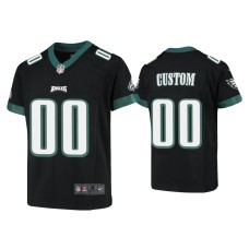 Youth Philadelphia Eagles #00 Custom Black Game Jersey