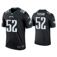 Men's Philadelphia Eagles #52 Color Rush Legend Davion Taylor Black Jersey