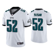 Men's Philadelphia Eagles #52 Davion Taylor Vapor Limited White Jersey