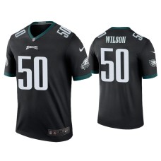 Men's Philadelphia Eagles #50 Color Rush Legend Eric Wilson Black Jersey