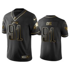 Men's Philadelphia Eagles #91 2019 Golden Edition Vapor Untouchable Limited Fletcher Cox Black Jersey's