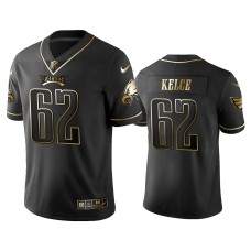 Men's Philadelphia Eagles #62 2019 Golden Edition Vapor Untouchable Limited Jason Kelce Black Jersey's