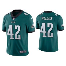 Men's Philadelphia Eagles #42 K'Von Wallace Vapor Limited Green Jersey