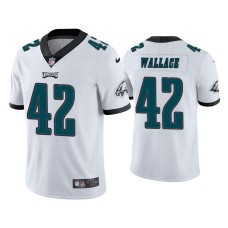 Men's Philadelphia Eagles #42 K'Von Wallace Vapor Limited White Jersey