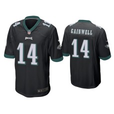 Men's Philadelphia Eagles #14 Kenneth Gainwell Black Game Jersey