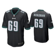 Men's Philadelphia Eagles #69 Landon Dickerson Black Game Jersey