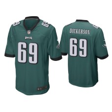 Men's Philadelphia Eagles #69 Landon Dickerson Green Game Jersey