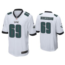 Men's Philadelphia Eagles #69 Landon Dickerson White Game Jersey