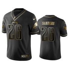 Men's Philadelphia Eagles #26 2019 Golden Edition Vapor Limited Miles Sanders Black Jersey