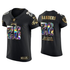 Men's Philadelphia Eagles #26 Miles Sanders Black Career Highlights Jersey