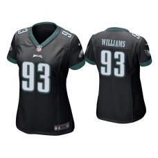 Women's Philadelphia Eagles #93 Milton Williams Black Game Jersey