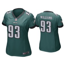 Women's Philadelphia Eagles #93 Milton Williams Green Game Jersey