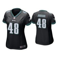 Women's Philadelphia Eagles #48 Patrick Johnson Black Game Jersey