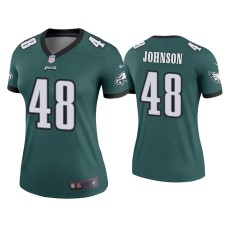 Women's Philadelphia Eagles #48 Patrick Johnson Green Legend Jersey