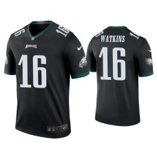 Men's Philadelphia Eagles #16 Color Rush Legend Quez Watkins Black Jersey