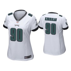 Women's Philadelphia Eagles #90 Ryan Kerrigan White Game Jersey