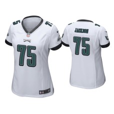 Women's Philadelphia Eagles #75 Tarron Jackson White Game Jersey