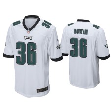 Men's Philadelphia Eagles #36 Tay Gowan White Game Jersey