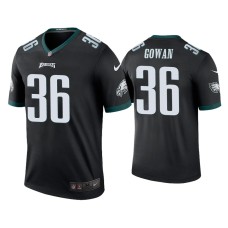 Men's Philadelphia Eagles #36 Tay Gowan Black Legend Jersey