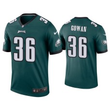 Men's Philadelphia Eagles #36 Tay Gowan Green Legend Jersey