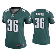 Women's Philadelphia Eagles #36 Tay Gowan Green Legend Jersey