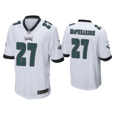 Men's Philadelphia Eagles #27 Zech McPhearson White Game Jersey