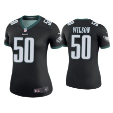 Women's Philadelphia Eagles #50 Color Rush Legend Eric Wilson Black Jersey