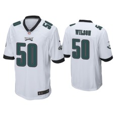 Men's Philadelphia Eagles #50 Eric Wilson White Game Jersey