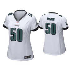 Women's Philadelphia Eagles #50 Eric Wilson White Game Jersey