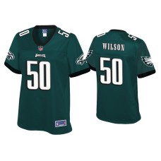 Women's Philadelphia Eagles #50 Eric Wilson Green Pro Line Jersey