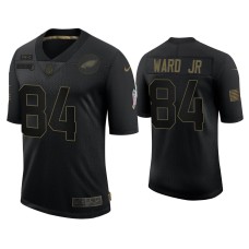 Men's Philadelphia Eagles #84 Greg Ward Jr. Black 2020 Salute to Service Limited Jersey