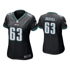 Women's Philadelphia Eagles #63 Jack Driscoll Black Game Jersey