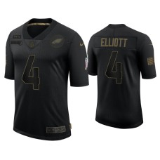 Men's Philadelphia Eagles #4 Jake Elliott Black 2020 Salute to Service Limited Jersey