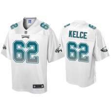 Men's Philadelphia Eagles #62 Jason Kelce White Fade Fashion Authentic Jersey