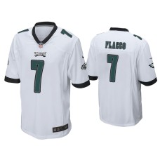 Men's Philadelphia Eagles #7 Joe Flacco White Game Jersey