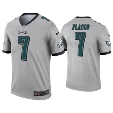 Men's Philadelphia Eagles #7 Joe Flacco Silver Inverted Legend Jersey