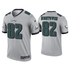 Men's Philadelphia Eagles #82 John Hightower Silver Inverted Legend Jersey